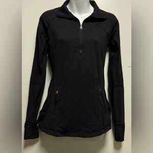 lululemon athletica Black Half-Zip Sweatshirt Jacket Size 8